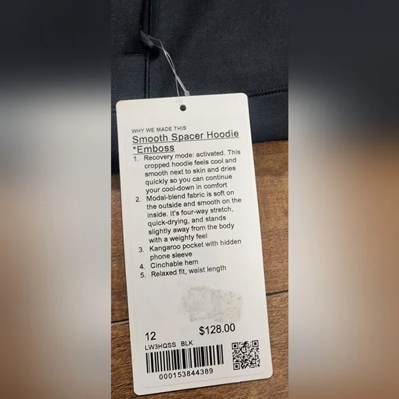 NWT Lululemon Smooth Spacer Hoodie *Emboss, Size 12 - Picture 5 of 13